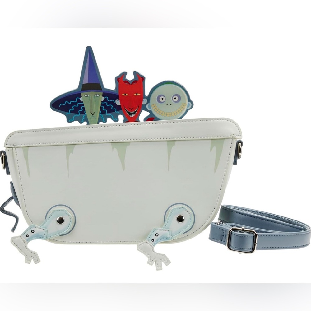 Loungefly DISNEY NBC LOCK SHOCK BARREL BATH TUB CROSS BODY BAG - NWOT